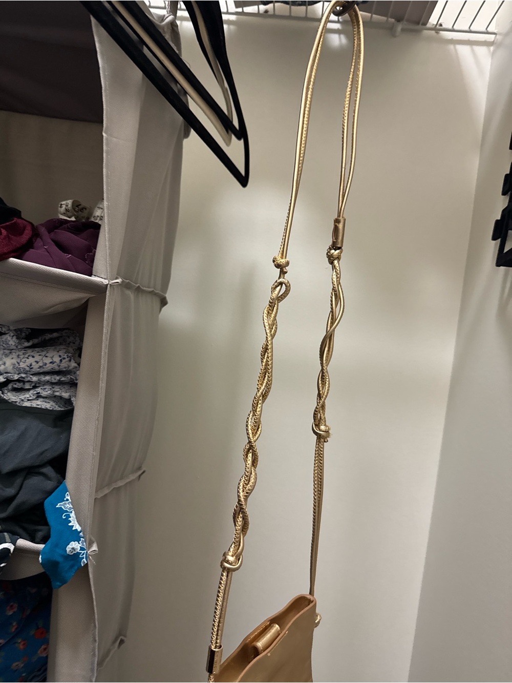 Vince Camuto Gold Vanah leather Crossbody